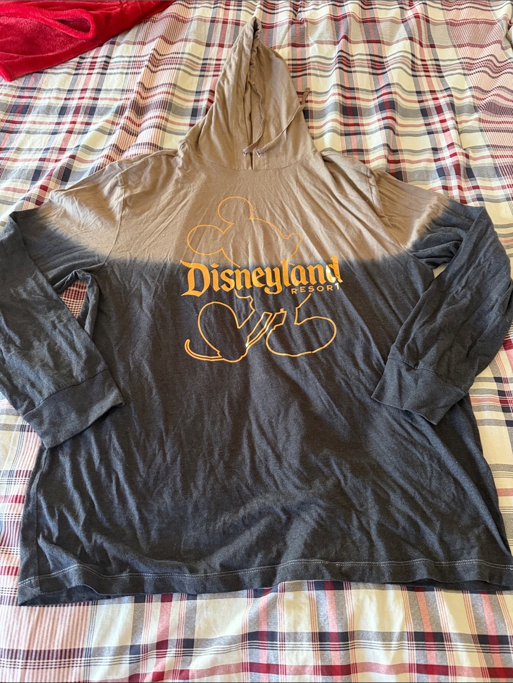 Disneyland Resort Two-Tone Hooded Long Sleeve Shirt - Gray/Black
